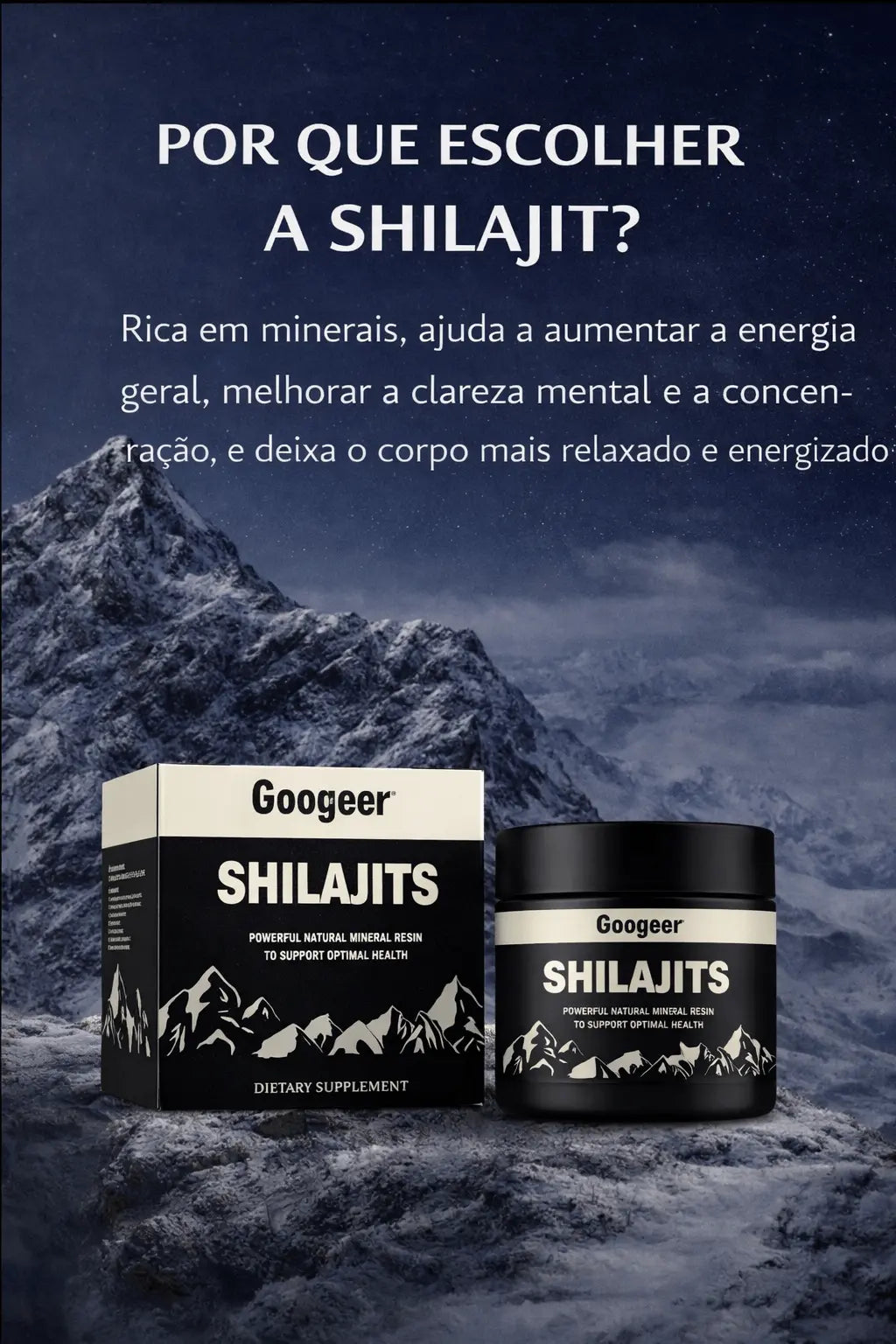 Shilajit 100% Puro 💎 Fonte de Energia Vital do Himalaia